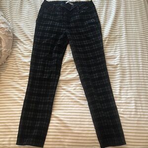 Men's Black Plaid Pants